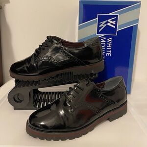 WHITE MOUNTAIN Women’s Black Patent Oxfords, Size 10, NWOT